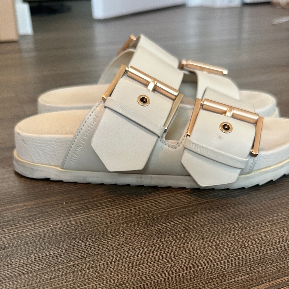 All Saints cream Sandals with Buckle Detail - Picture 3 of 4